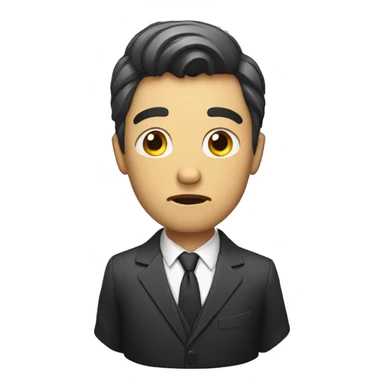 man in suit worry sticker