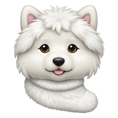 White dog sock sticker