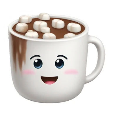 Hot cocoa with marshmallows sticker