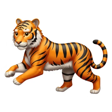 High resolution of a runnig tigar sticker