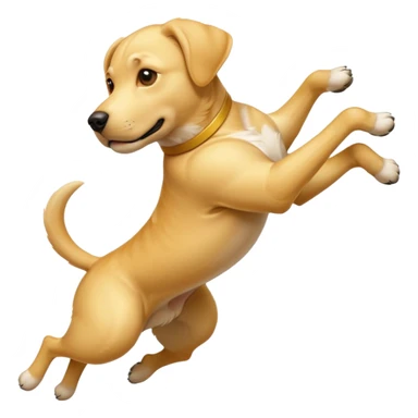 Yellow lab jumping sticker
