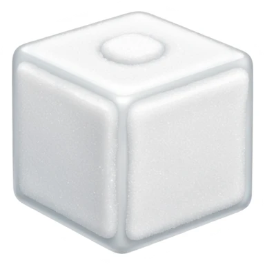 plain white cube of sugar sticker