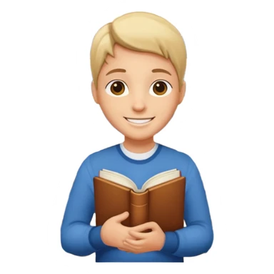 Library Visitor, Reader + stack of books. sticker