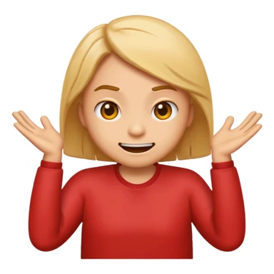 cartoon emoji sticker with an indifferent expression and shrugging shoulders, colorful and cheerful, no text, suitable for WhatsApp and Instagram sticker