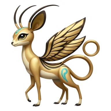 Ancient Shiny Glossy Legendary Egyptian Exotic Colorful Tropical Meloetta-Venom-Heliolisk-Helioptile-fusion, full body, tribal markings  sticker