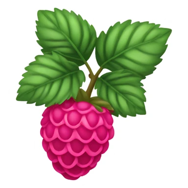 A single pink raspberry sticker