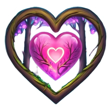 enchanted forest illuminate heart sticker