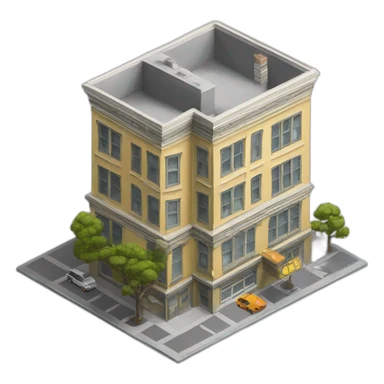 building model isometric san francisco sticker