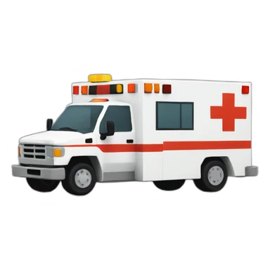 Pixelated ambulance 16x16 sticker
