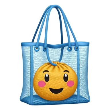 net bag,  mesh storage bag, tote bag, used for shopping, it has two knited handles as bag itself sticker