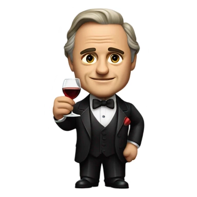 Marlon Brando as the godfather says “happy birthday, Uncle Brucie!” — please include the words in the image sticker