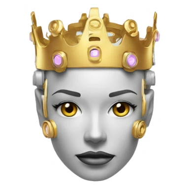 Couronne futuriste, néon, cyborg sticker