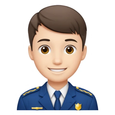 Young Male: short hair, wearing uniform, white skin sticker