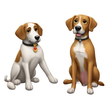 Dogs hanging out at a bar sticker