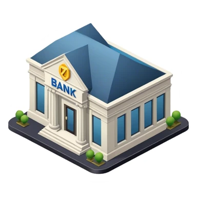 Isometric bank office sticker