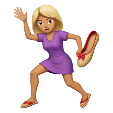 Terlik fırlatan anne sticker