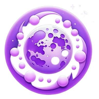 lunar cycles purple sticker