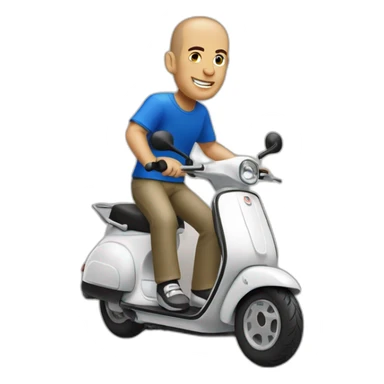 Zidane sur un scooter sticker