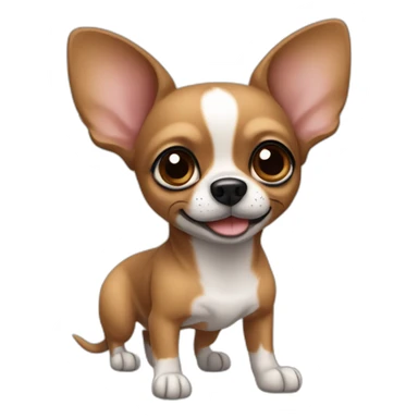 little dog pincher kinda chihuahua, with long face and with black and brown skin color sticker
