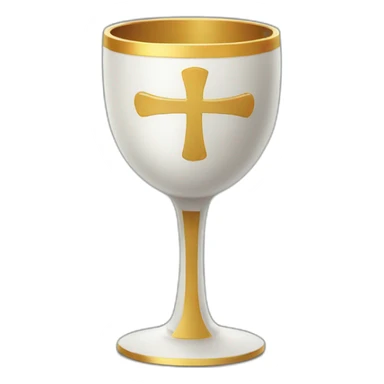 goblet with a cross sticker