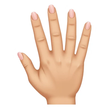 Hand with Index, Middle, and Pink out straight with ring finger bent in tight sticker