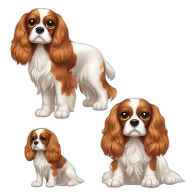 dog Cavalier King Charles Spaniel full body sticker
