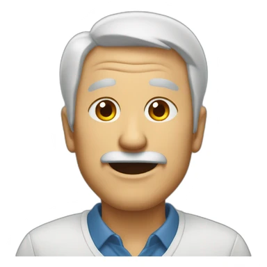 bold 55 years old man winking eye sticker