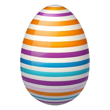 Striped egg multy Colors  sticker