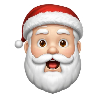 babbo natale ricoperto di neve con la bocca apary sticker