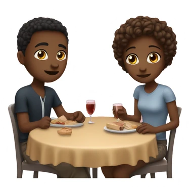 Girl and boy on a date sticker