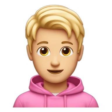 AI Emojis pink boy sticker