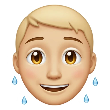 Smily face with tears sticker