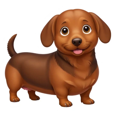 un perro salchicha gordo sticker