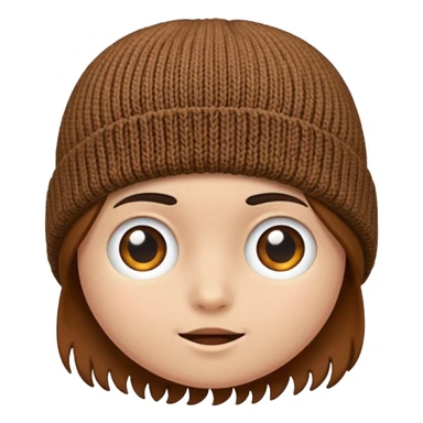brown beanie sticker