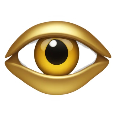 Gold colored eyes sticker
