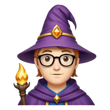 nerd gamer with a wizard hat sticker