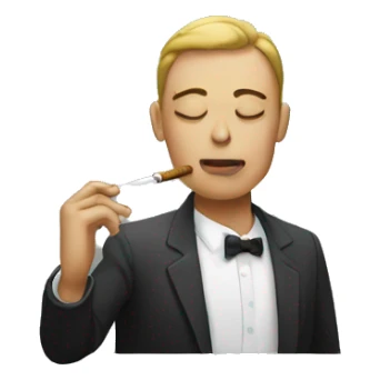 person smoking sticker