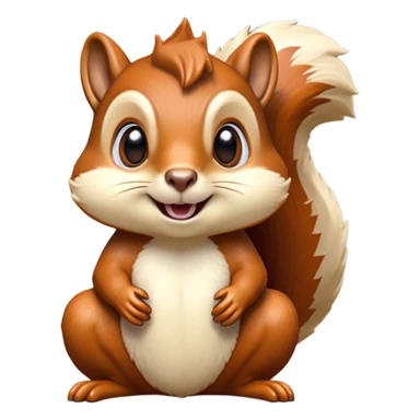 Cinematic Comical Squirrel Portrait Emoji, Head tilted dramatically with an exaggeratedly amused expression, featuring a striking auburn Fur with bold cream accents and wide, expressive eyes filled with playful disbelief, Simplified yet hilariously expressive features, highly detailed, glowing with a slightly sassy glow, high shine, dramatic yet playful, stylized with an air of cheeky woodland mischief, bright and endearing, soft glowing outline, capturing the essence of a spirited and over-the-top squirrel, so meme-worthy it feels like it could chatter its way into internet fame instantly! sticker