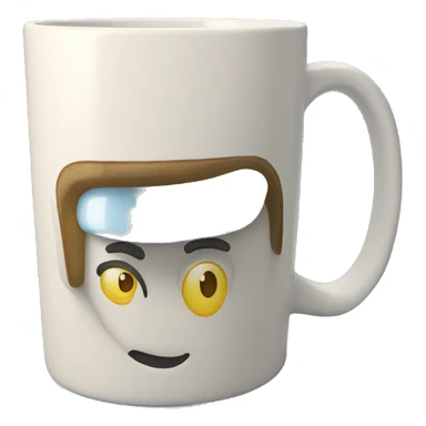 coffee mug with "best voices here" written on it sticker