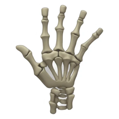 skeleton shaka hand sticker