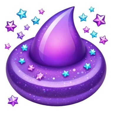 glitter purple X sticker
