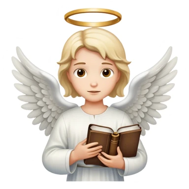 Angel with a bible sticker