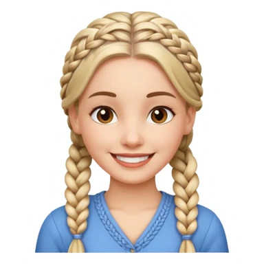braided haired receptionist sticker