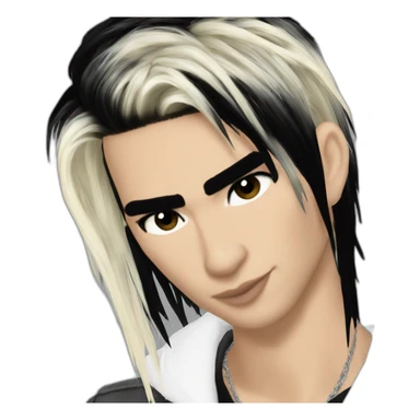 Bill Kaulitz black hair sticker