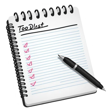 open notebook with to-do list sticker