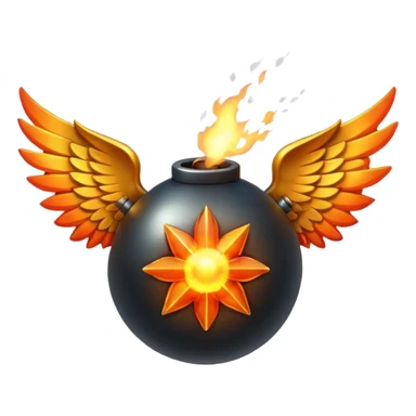  Lit Bomb with wings sticker