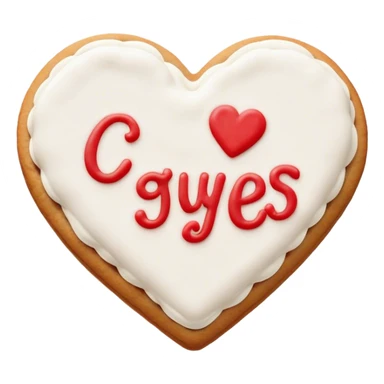 cookie heart with IGY6 written across sticker