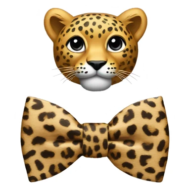 Bowtie with leopard print  sticker