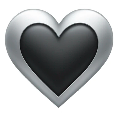 Black-And-silver-Heart-Emoji sticker