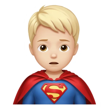 Ein Kind fühlt sich hilflos und beginnt sich wie ein bewunderter Superheld zu verhalten sticker